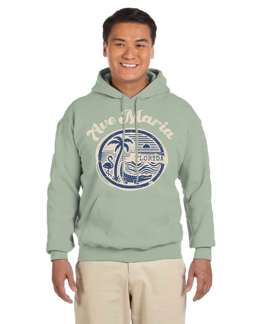 Flamingo Palm, Hoodie (FF)